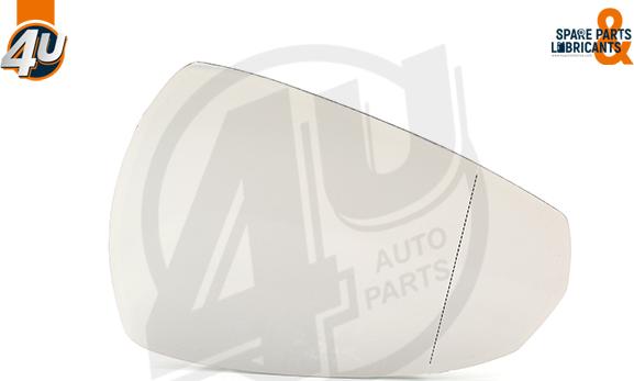 4U Autoparts 41552AU - Дзеркальне скло, зовнішнє дзеркало avtolavka.club