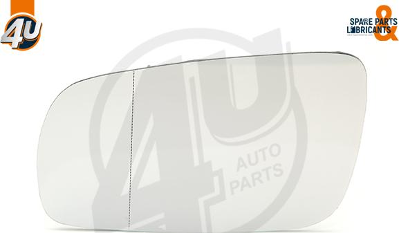 4U Autoparts 41516VV - Дзеркальне скло, зовнішнє дзеркало avtolavka.club