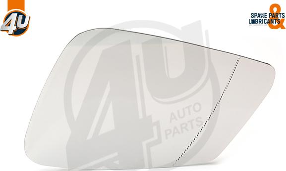 4U Autoparts 41512BW - Дзеркальне скло, зовнішнє дзеркало avtolavka.club