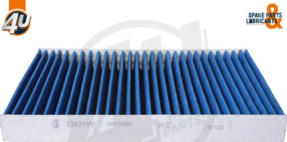 4U Autoparts 33831VV - Фільтр, повітря у внутрішній простір avtolavka.club