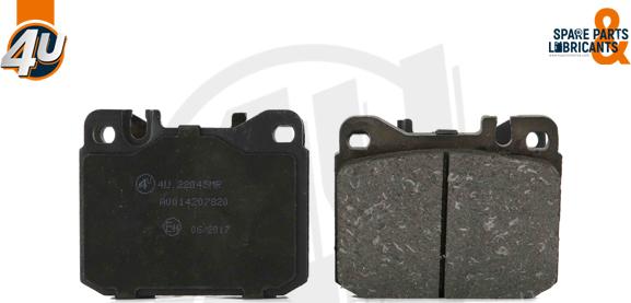 4U Autoparts 22045MR - Гальмівні колодки, дискові гальма avtolavka.club