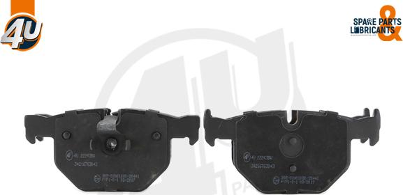 4U Autoparts 22243BW - Гальмівні колодки, дискові гальма avtolavka.club