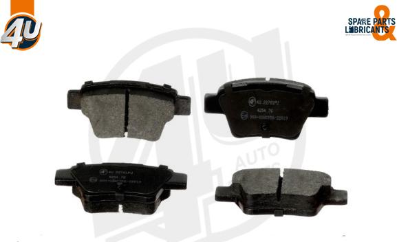 4U Autoparts 22761PU - Гальмівні колодки, дискові гальма avtolavka.club