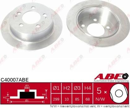 ABE C40007ABE - Гальмівний диск avtolavka.club