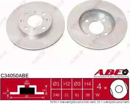 ABE C34050ABE - Гальмівний диск avtolavka.club