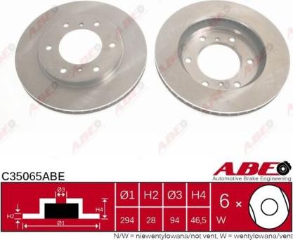 ABE C35065ABE - Гальмівний диск avtolavka.club