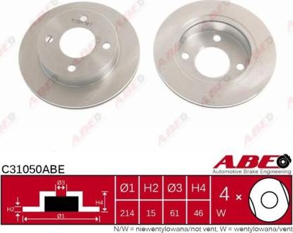 ABE C31050ABE - Гальмівний диск avtolavka.club