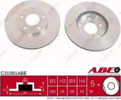 ABE C31081ABE - Гальмівний диск avtolavka.club