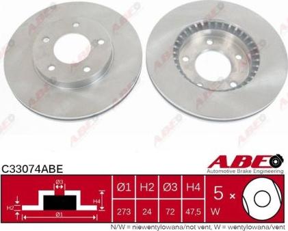 ABE C33074ABE - Гальмівний диск avtolavka.club