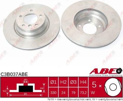 ABE C3B037ABE - Гальмівний диск avtolavka.club