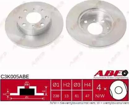 ABE C3K005ABE - Гальмівний диск avtolavka.club