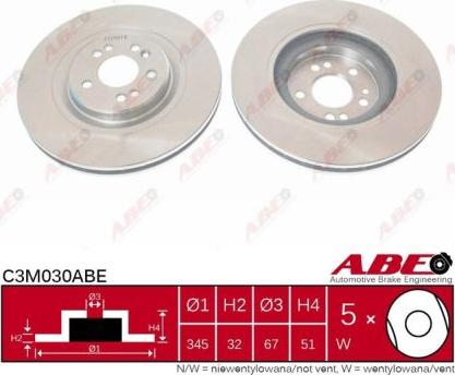 ABE C3M030ABE - Гальмівний диск avtolavka.club