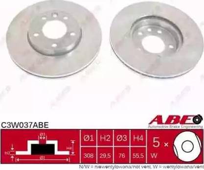 ABE C3W037ABE - Гальмівний диск avtolavka.club