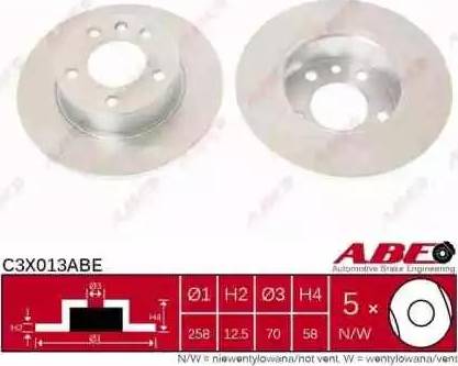 ABE C3X013ABE - Гальмівний диск avtolavka.club