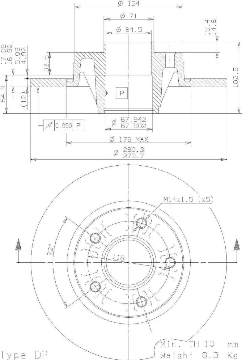 A.B.S. 08.9597.10 - Гальмівний диск avtolavka.club