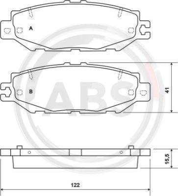 A.B.S. 36922 - Гальмівні колодки, дискові гальма avtolavka.club