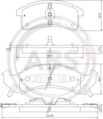 A.B.S. 38623 - Гальмівні колодки, дискові гальма avtolavka.club