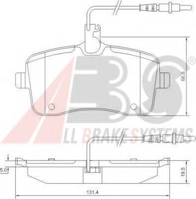 A.B.S. 37430 OE - Гальмівні колодки, дискові гальма avtolavka.club