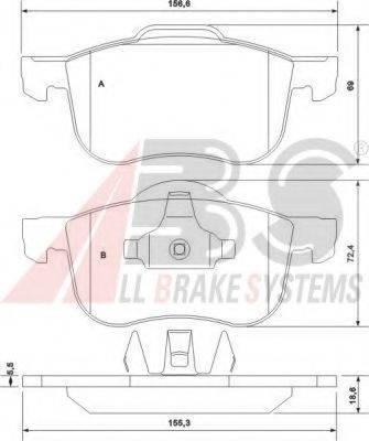 A.B.S. 37097 OE - Гальмівні колодки, дискові гальма avtolavka.club