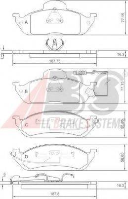 A.B.S. 37198 OE - Гальмівні колодки, дискові гальма avtolavka.club