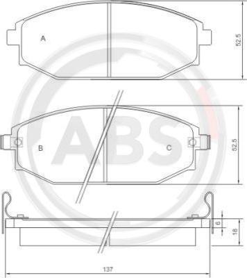 A.B.S. 37173 - Гальмівні колодки, дискові гальма avtolavka.club