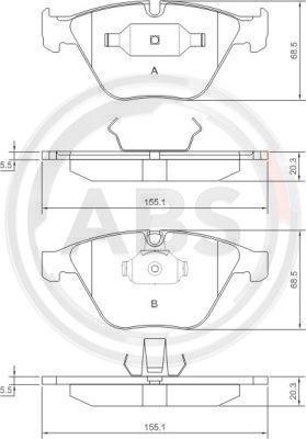 A.B.S. 37346 - Гальмівні колодки, дискові гальма avtolavka.club