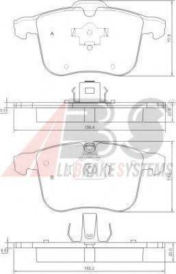 A.B.S. 37389 OE - Гальмівні колодки, дискові гальма avtolavka.club