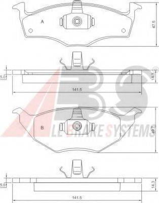 A.B.S. 37238 OE - Гальмівні колодки, дискові гальма avtolavka.club