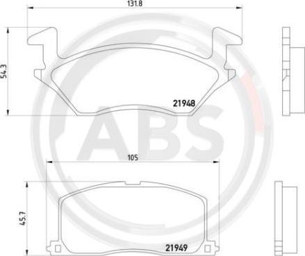 A.B.S. P83022 - Гальмівні колодки, дискові гальма avtolavka.club