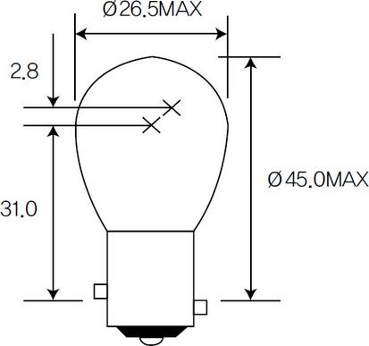 ACDelco ACBA15D - Лампа розжарювання, ліхтар покажчика повороту avtolavka.club