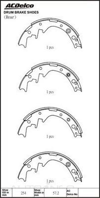 ACDelco ACBS1371 - Комплект гальм, барабанний механізм avtolavka.club