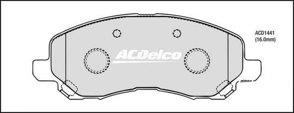 ACDelco ACD1441 - Гальмівні колодки, дискові гальма avtolavka.club