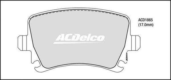 ACDelco ACD1865 - Гальмівні колодки, дискові гальма avtolavka.club