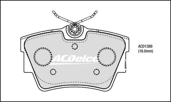 ACDelco ACD1389 - Гальмівні колодки, дискові гальма avtolavka.club