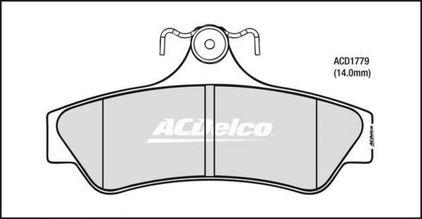 ACDelco ACD1779 - Гальмівні колодки, дискові гальма avtolavka.club