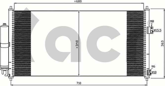 ACR 300614 - Конденсатор, кондиціонер avtolavka.club