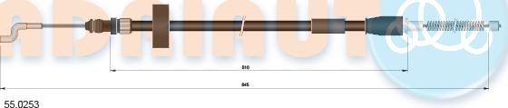 Adriauto 55.0253 - Трос, гальмівна система avtolavka.club