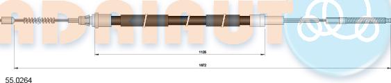 Adriauto 55.0264 - Трос, гальмівна система avtolavka.club