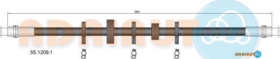 Adriauto 55.1209.1 - Гальмівний шланг avtolavka.club