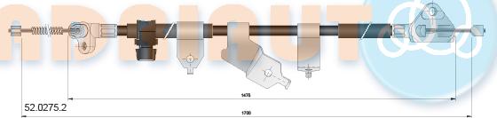 Adriauto 52.0275.2 - Трос, гальмівна система avtolavka.club