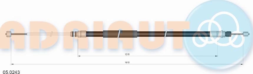 Adriauto 05.0243 - Трос, гальмівна система avtolavka.club