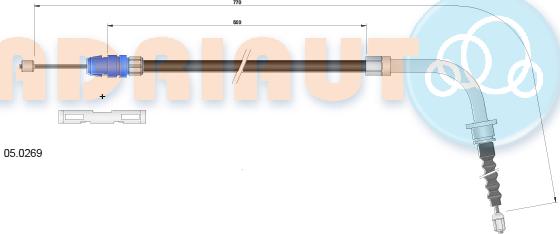 Adriauto 05.0269 - Трос, гальмівна система avtolavka.club