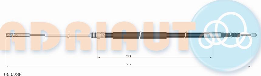 Adriauto 05.0238 - Трос, гальмівна система avtolavka.club