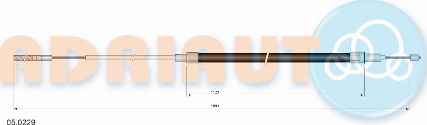 Adriauto 05.0229 - Трос, гальмівна система avtolavka.club
