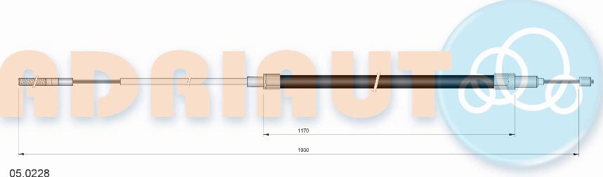Adriauto 05.0228 - Трос, гальмівна система avtolavka.club
