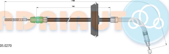 Adriauto 05.0270 - Трос, гальмівна система avtolavka.club