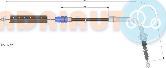 Adriauto 05.0272 - Трос, гальмівна система avtolavka.club