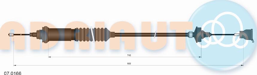 Adriauto 07.0166 - Трос, управління зчепленням avtolavka.club
