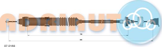 Adriauto 07.0168 - Трос, управління зчепленням avtolavka.club