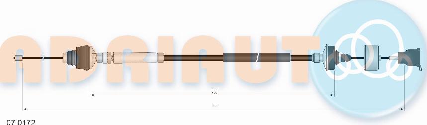 Adriauto 07.0172 - Трос, управління зчепленням avtolavka.club